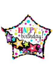 Star Shape Happy Birthday Balloon