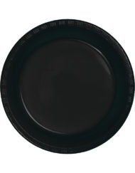 black disposable plastic plates