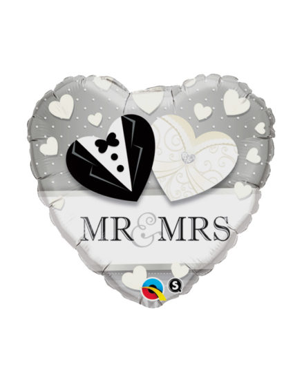 18 Inches Heart Shape Mr & Mrs