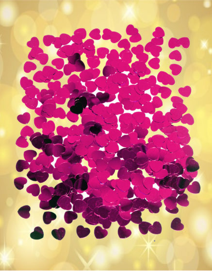 Confetti Paper Purple Heart Shape