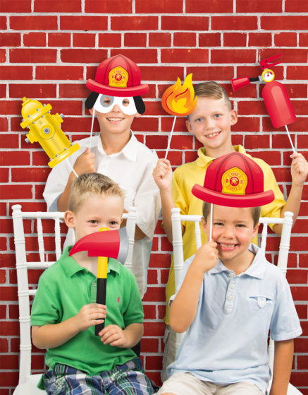 Fire Truck Photo Booth Background