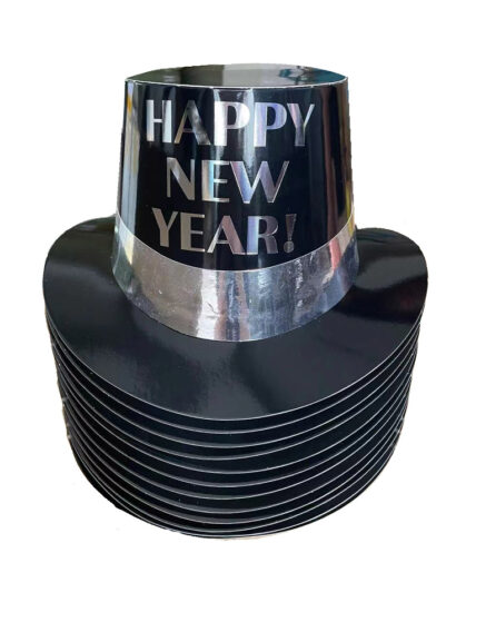 Silver New Year Paper Hat