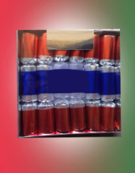 Christmas Crackers Red Blue With Silver