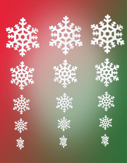 Christmas Decor 5 Snow Flakes