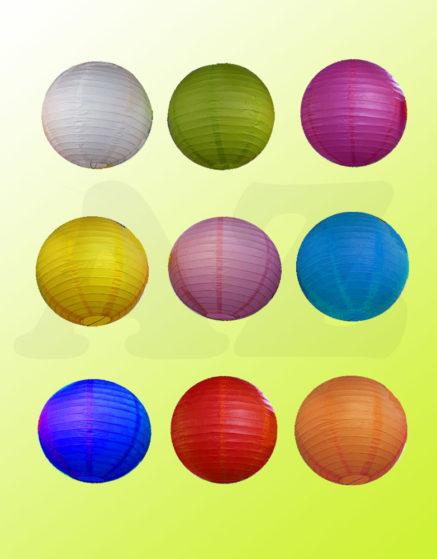 10 inched Single Color Round Paper Lantern