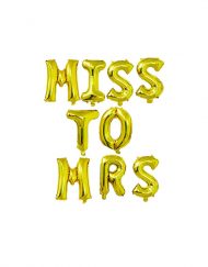 Miss To Mrs Gold Balloon