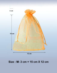 Rose Gold Organza Bag 18 x 12 cm