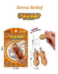 Stress Relief Squeeze Peanut With Key chain