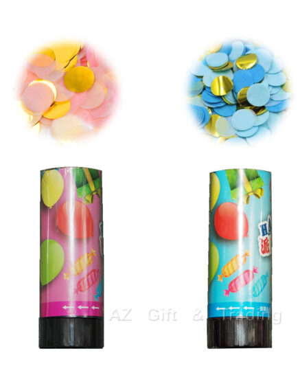 11 cm Gender Reveal Confetti Popper-Pink or Blue