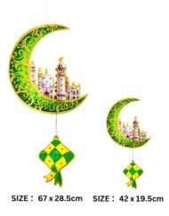 Hari Raya Hanging Decor Crescent-Katupat