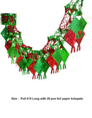 Hari Raya Hanging Decoration Tinsel Garland Foil Ketupats