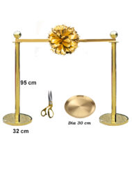 Ribbon Cutting Ceremony Set With Gold Stand-Gold Ribbon