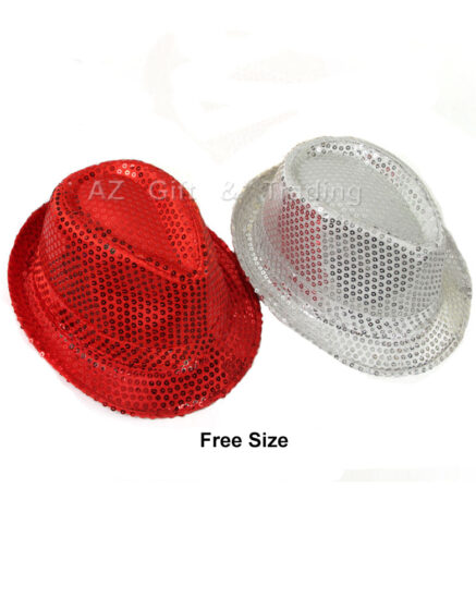 Sequin Gentlemen Hats Red White